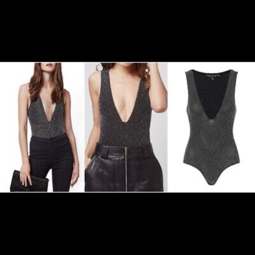 Black glitter Topshop bodysuit
